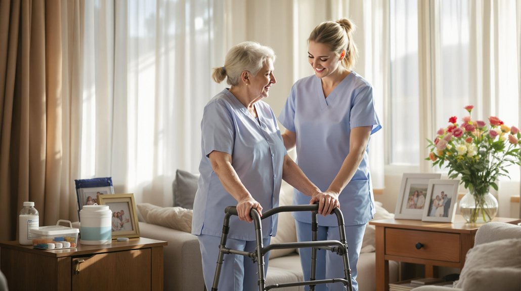 assists individuals in home